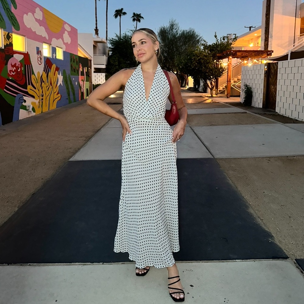 Zara Polka Dot Midi Dress